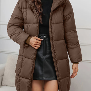 Nora | Femme Doudoune Longue à Capuche Matelassée