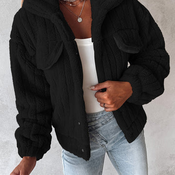 Saule | Veste en polaire teddy à boutons pour femmes