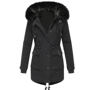Olivia | Manteau parka à capuche en fausse fourrure pour femmes