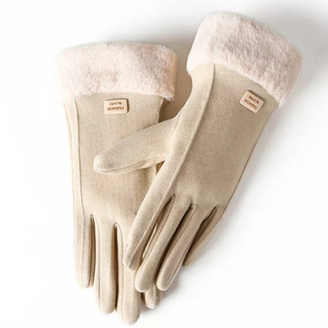Astrid | Gants en polaire thermique avec bordure en shearling pour femmes