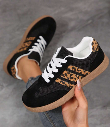 Harriet | Chaussures décontractées en daim léopard pour femmes