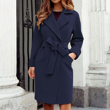 Sophia | Manteau trench wrap pour femmes avec ceinture et col à revers