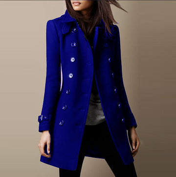 Florance | Manteau mi-long ajusté pour femmes à double boutonnage