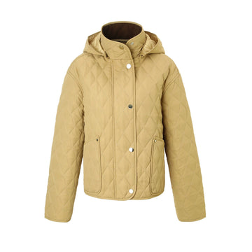 Diane | Chic Veste Matelassée Courte Femme à Capuche et Poches