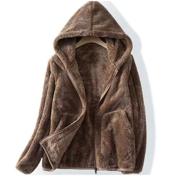 Freya | Veste à capuche zippée en polaire sherpa pour femmes