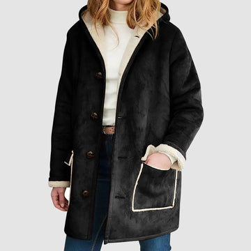 Nicolette | Manteau à capuche doublé en fausse polaire pour femmes
