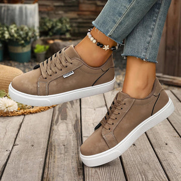 Mabel | Baskets Chunky Confortables en Suède pour Femmes