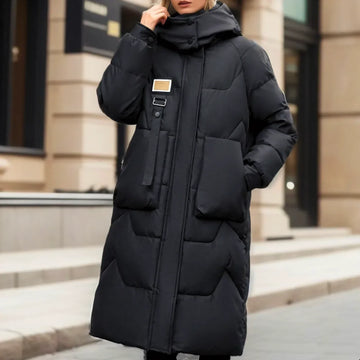 Wendy | Manteau long à capuche rembourré imperméable pour femmes
