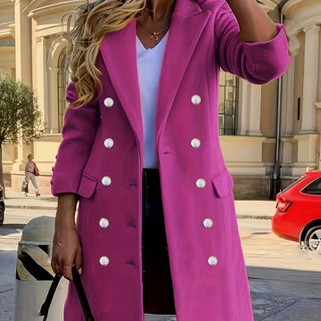 Giselle | Manteau long à double boutonnage pour femmes
