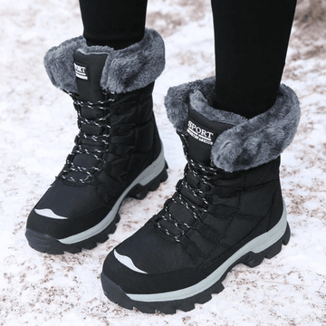 Margot | Chic Bottes de Neige Imperméables Femme à Lacets et Doublure Fourrée