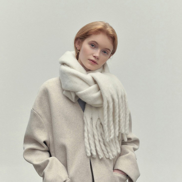 Ebba | Écharpe en Laine Brosse Oversize pour Femmes