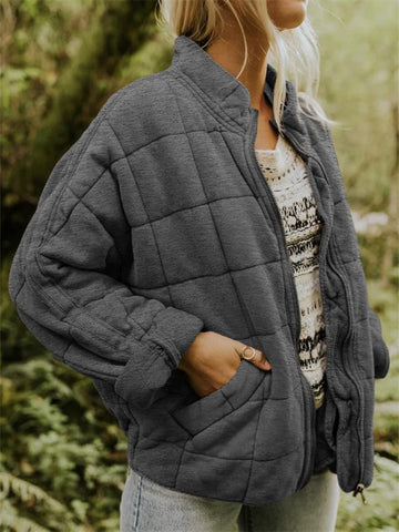 Jamie | Veste surdimensionnée matelassée à zip pour femme