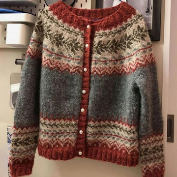 Ruby | Cardigan à boutons pour femmes avec motif