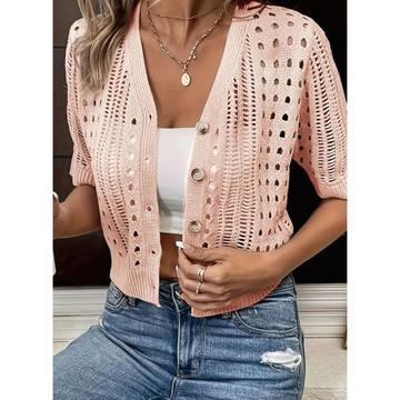 Vanessa | Cardigan en tricot ouvert pour femmes avec boutons