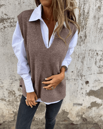 Jade | Chic Pull Sans Manches en Maille