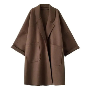 Jena | Manteau en Laine Cocoon Oversized à Double Face pour Femmes