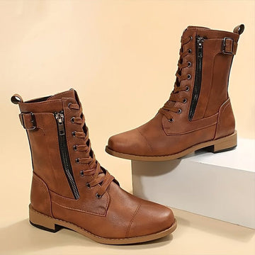 Emma | Bottines en cuir avec semelle rembourrée pour femmes