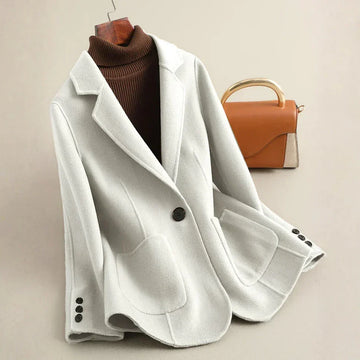 Victoria | Blazer en Laine Col Revers à Bouton Unique Femme