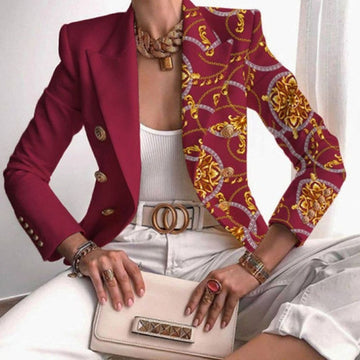 Marcella | Chic Veste Blazer Femme à Double Boutonnage et Boutons Dorés