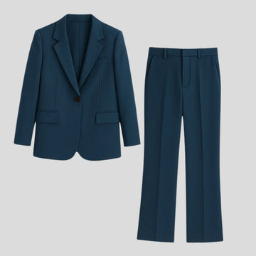 Colette | Veste Tailleur Femme à Bouton Unique & Ensemble Pantalon Droit